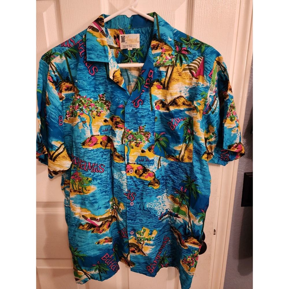 Vtg Hong Kong‎ Tropical Fashions By Watanmal Bahamas Tropical Shirt Size Large